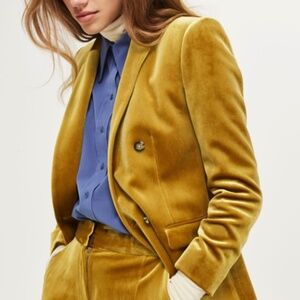 Boden Women's Mustard Yellow velvet Blazer